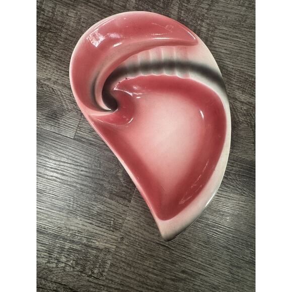 Vintage MCM Ashtray Cosmic Atomic Pink Black White Lot Of 2 1950s Ceramic Kitsch - Picture 16 of 16